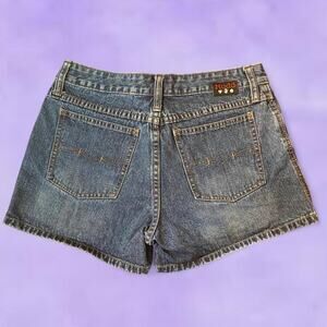 Y2k mudd blue denim shorts